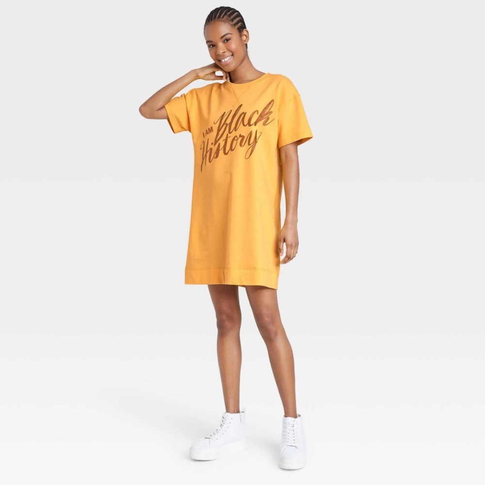 “I AM BLACK HISTORY” Shirt Dress by Alice Butts French Terry